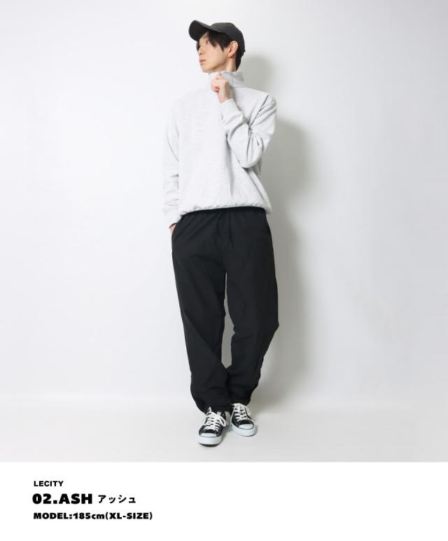 ハーフジップスウェット