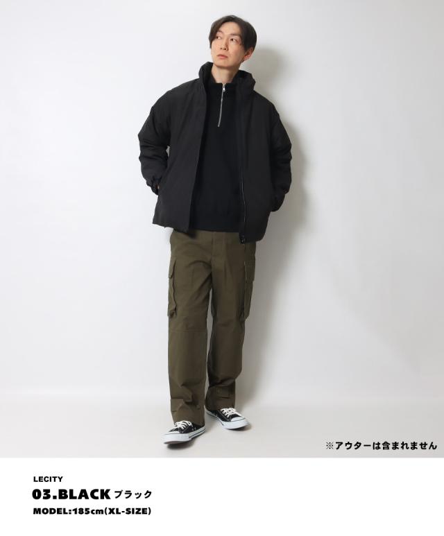 ハーフジップスウェット