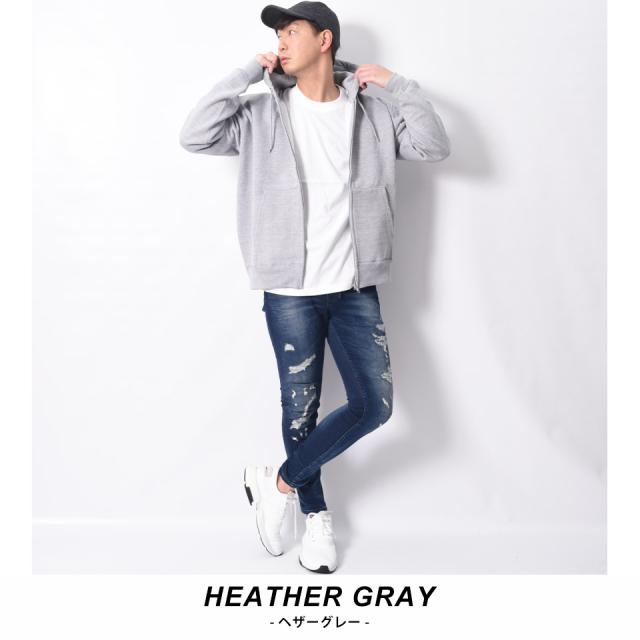 超厚手のジップパーカー