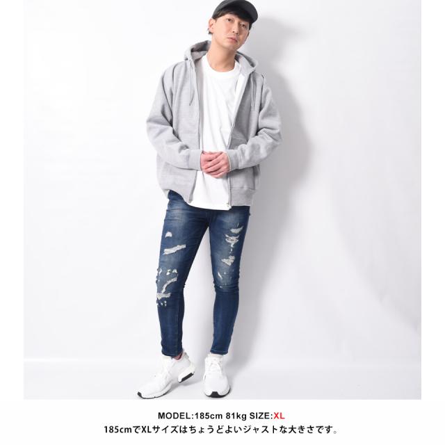 超厚手のジップパーカー