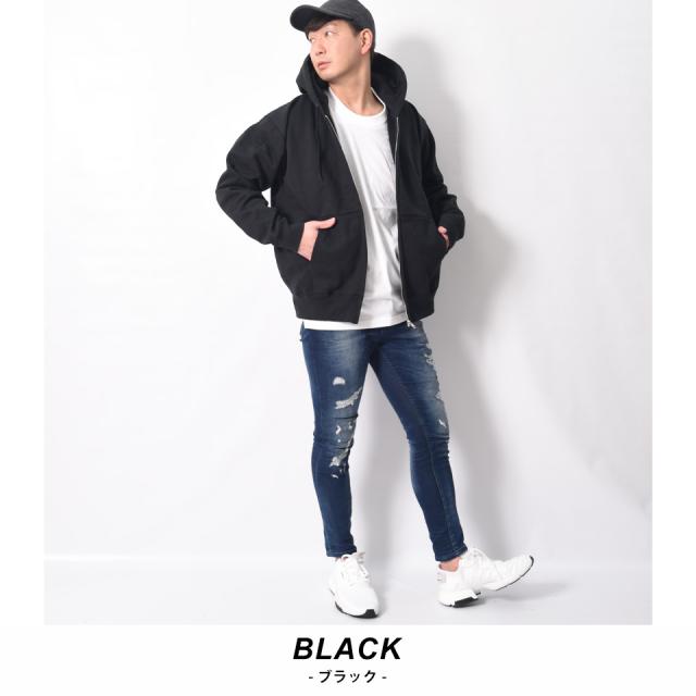 超厚手のジップパーカー