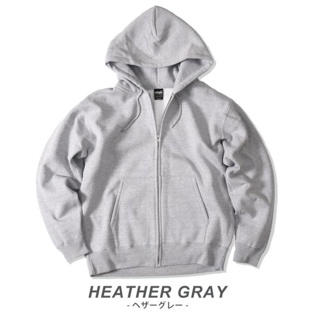 超厚手のジップパーカー