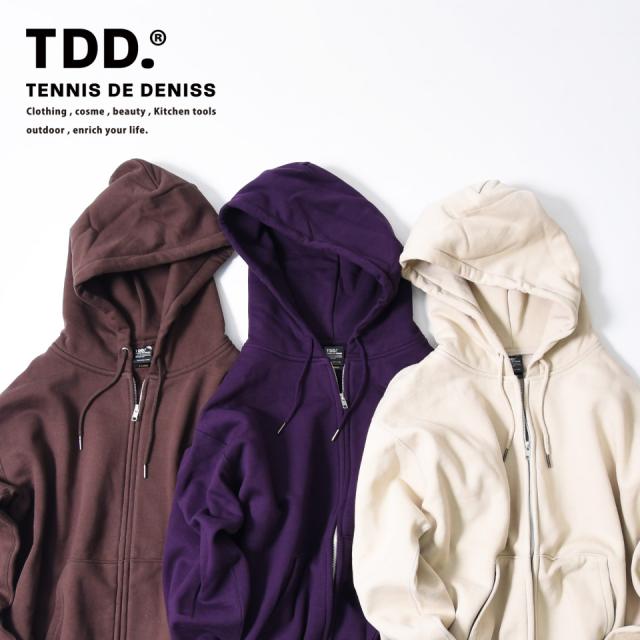 厚手のジップパーカー