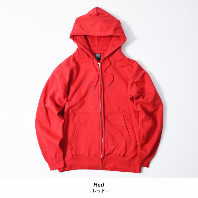 厚手のジップパーカー