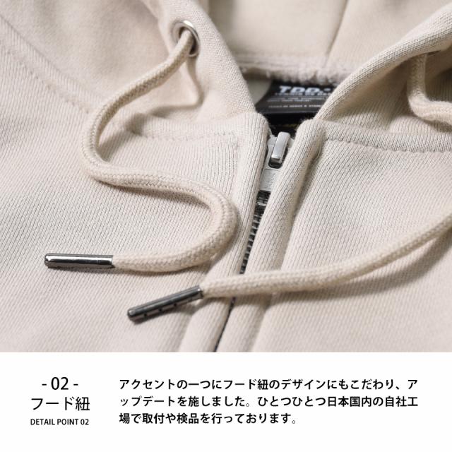 厚手のジップパーカー