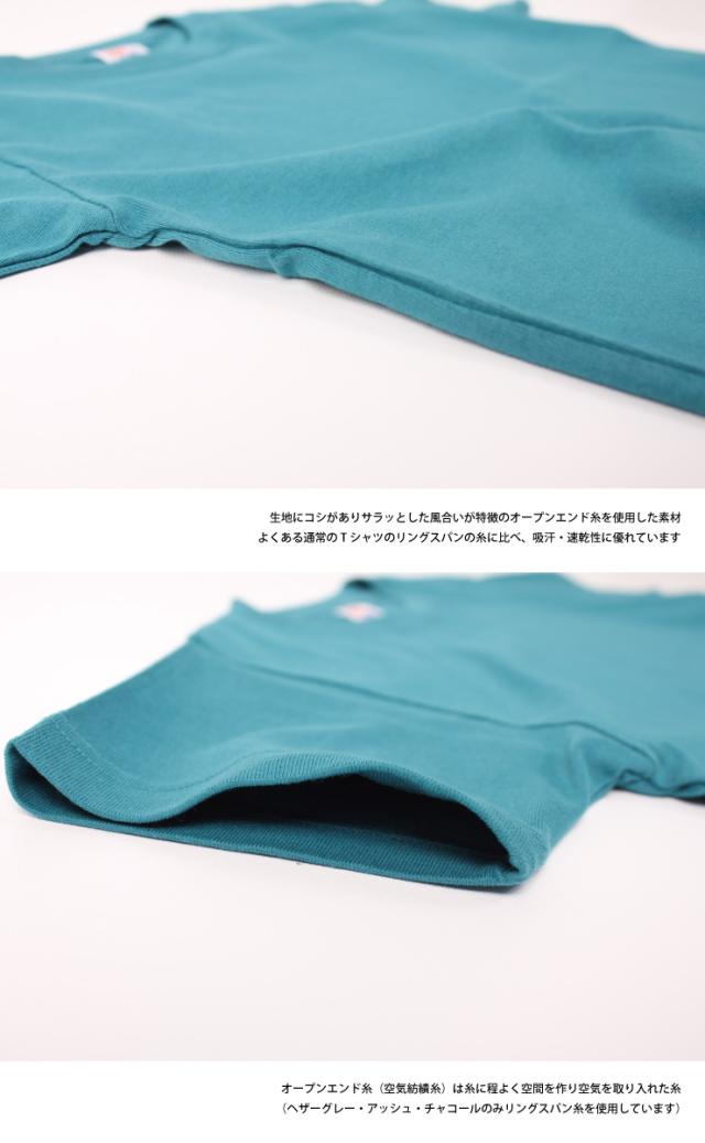1116 Tシャツ,肉厚,シャリ感,綿100％
,コットン100％,51色,カラフル,マックスウェイト,吸汗,速乾性,空気紡績糸,ディテール3