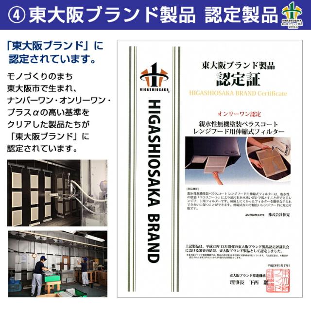 ベラスコートキッチンレンジフード用オーダーフィルター３枚タイプ