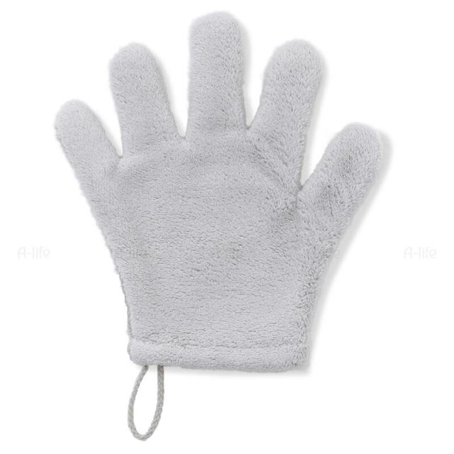 たっぷり吸水手袋キッチンふきんマイクロファイバー無地グレー1個