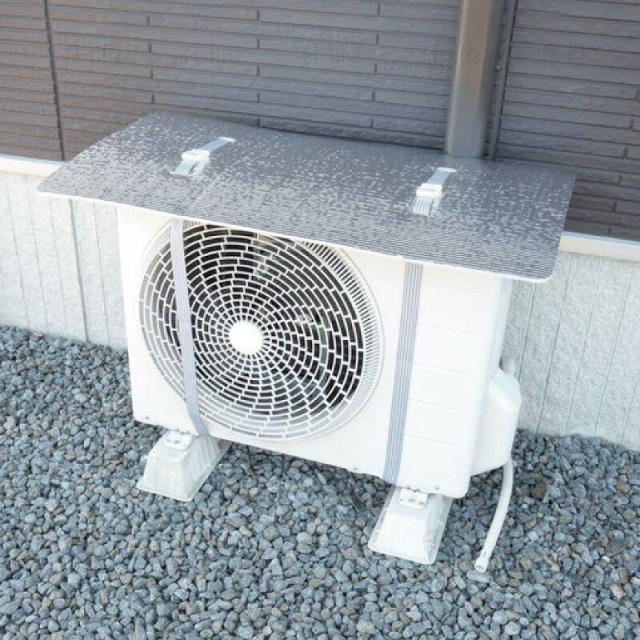 エアコンカバー室外機遮熱シート日よけベルト２本日本製