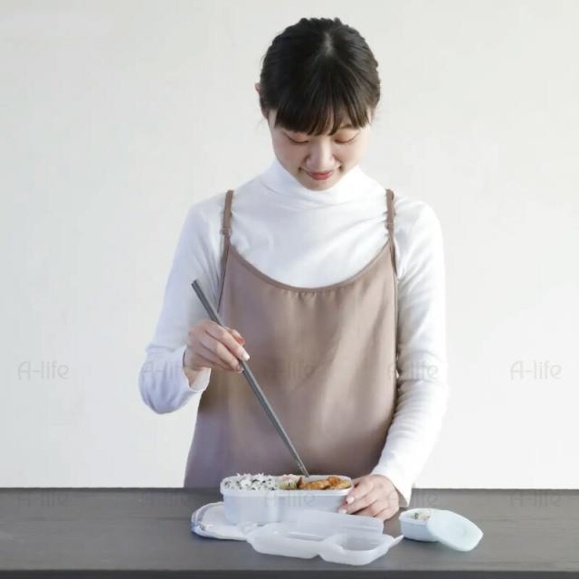 エプロンワンピースかぶるだけおしゃれロングワンピース型