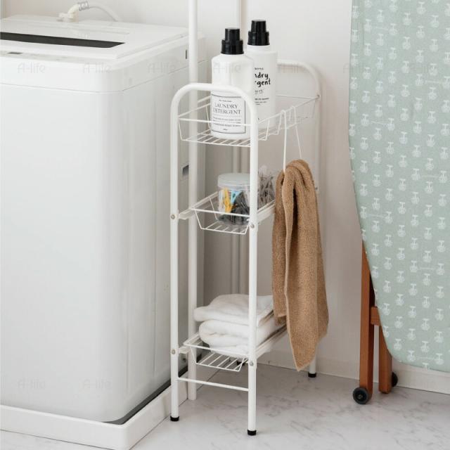 ランドリーすき間収納ラック３段キッチン引き出し収納スリムラック