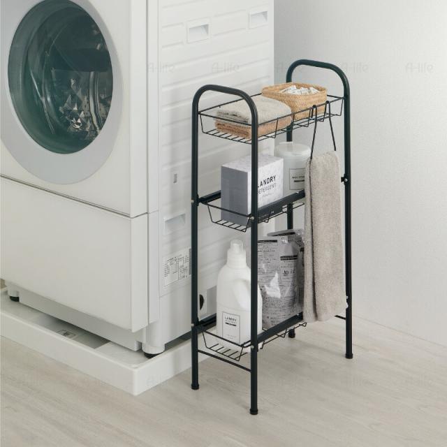 ランドリーすき間収納ラック３段キッチン引き出し収納スリムラック