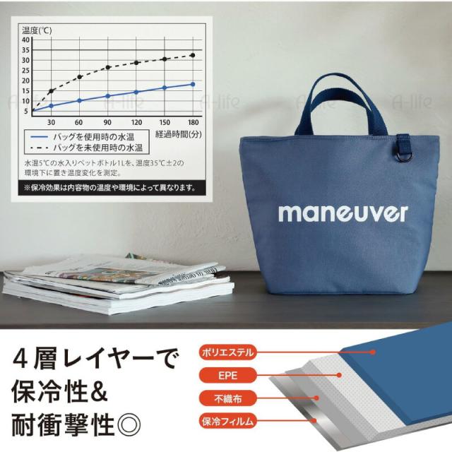 保冷ランチバッグトートバッグMシンプルおしゃれmaneuver