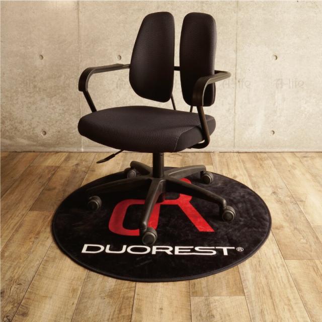 マイクロファイバーチェアマット直径90cm0.6cm厚保護マット床暖対応DUOREST