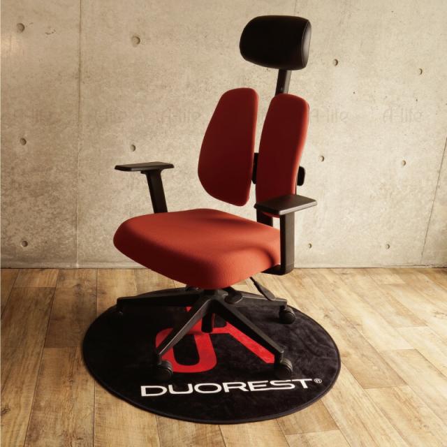 マイクロファイバーチェアマット直径90cm0.6cm厚保護マット床暖対応DUOREST
