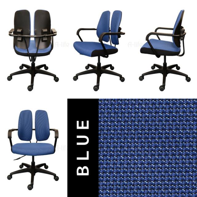 デスクチェア肘掛け付きデュオレストキャスターコンパクトチェアー椅子