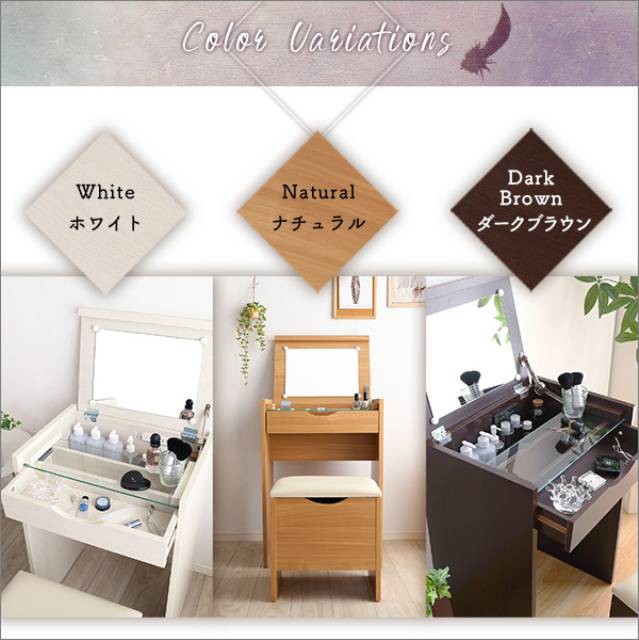 ドレッサー デスク 鏡台 1面鏡 椅子付 コンパクト収納 ドレッサー デスク 鏡台 1面鏡 椅子付 コンパクト収納