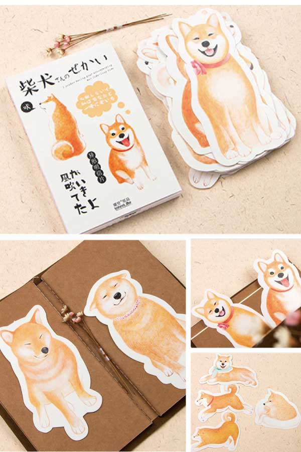 柴犬　ダイカットポストカード