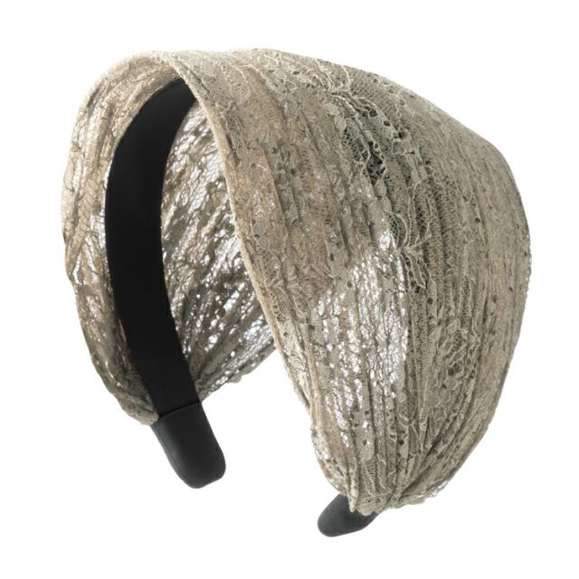 ターバン カチューシャ 大人 ふんわり カチューシャ カチューシャ 痛くない 大人のふんわりカチューシャ シフォン シースルー 素材 お洒落 上品 幅広カチュウシャ くすみカラー 3色