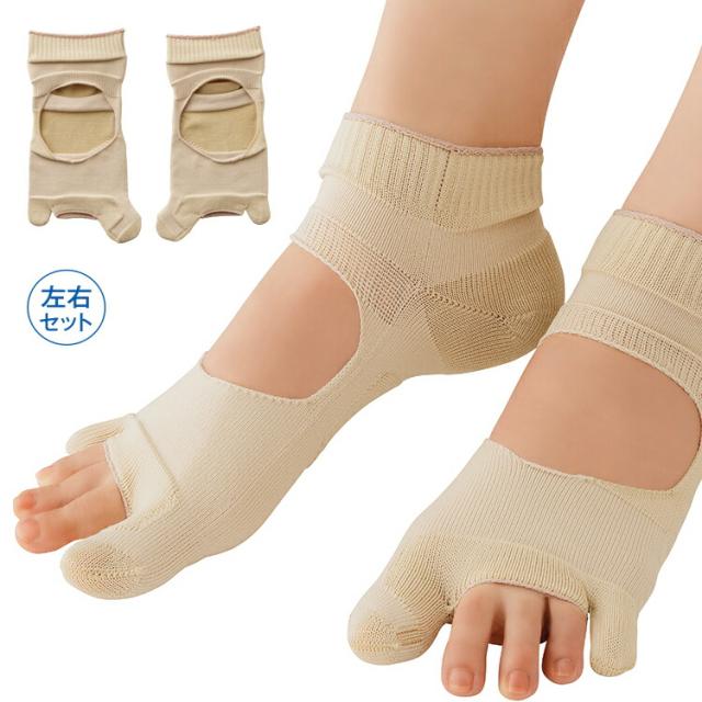 縮こまった足指を解放！ 足指の間がパカッと開く 大好評！痛み解放 がでるようになります。お悩みの方 オススメ サポーター 足指を開く ソックス型サポーター 圧迫 足指解放！親指・小指が外側にしっかり開く