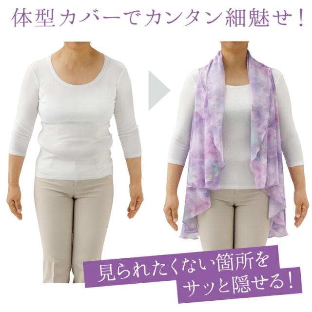 ウエア 羽織 カーディガン ノースリーブ ガウン フリー 20代 30代 40代 50代 オールシーズン ストール シフォン花柄ストール レディース 薄手 春 夏 春夏 夏物 ギフト プレゼント 冷房対策 uv