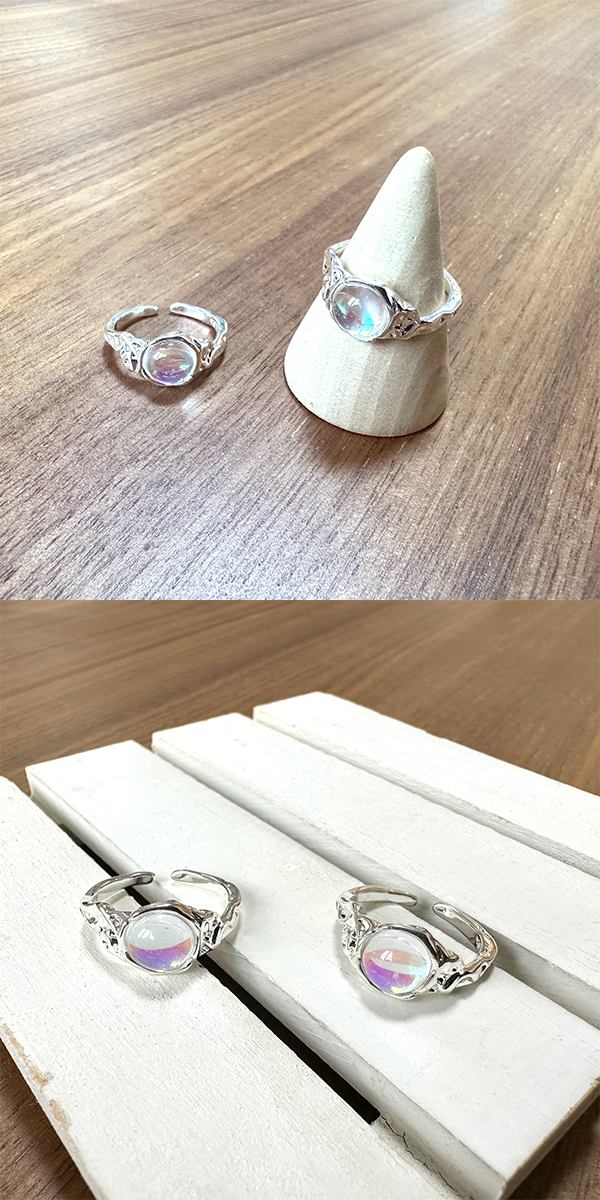 オーロララインストーンリング5