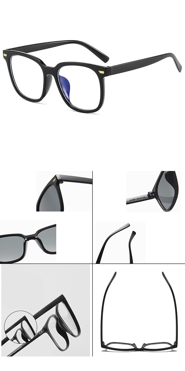 ビッグフレーム 伊達メガネ 全5色 ブルーライトカット UVカット 透明
