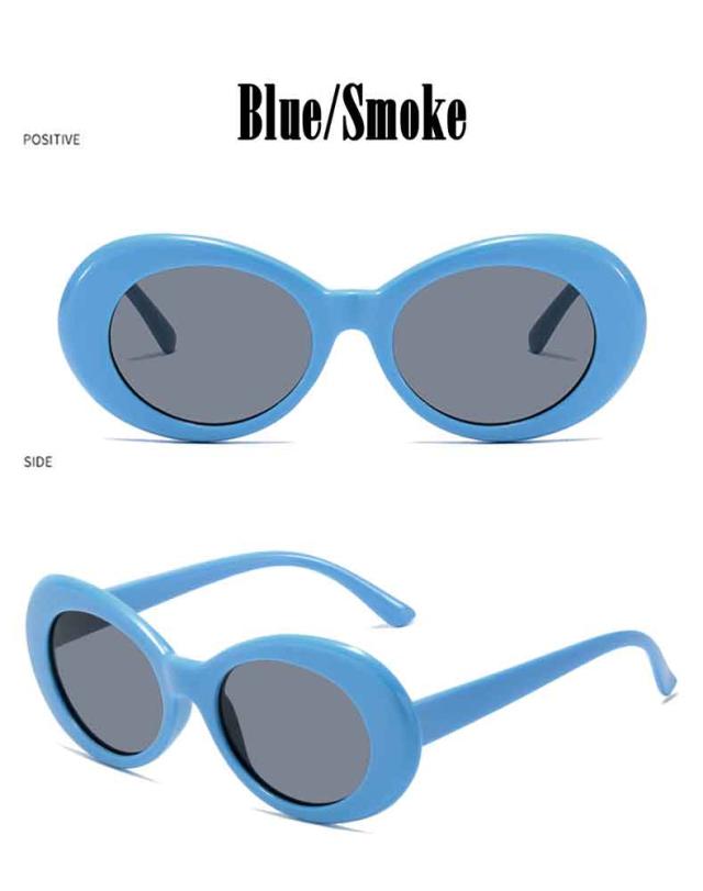 オーバルサングラス11ブルー"