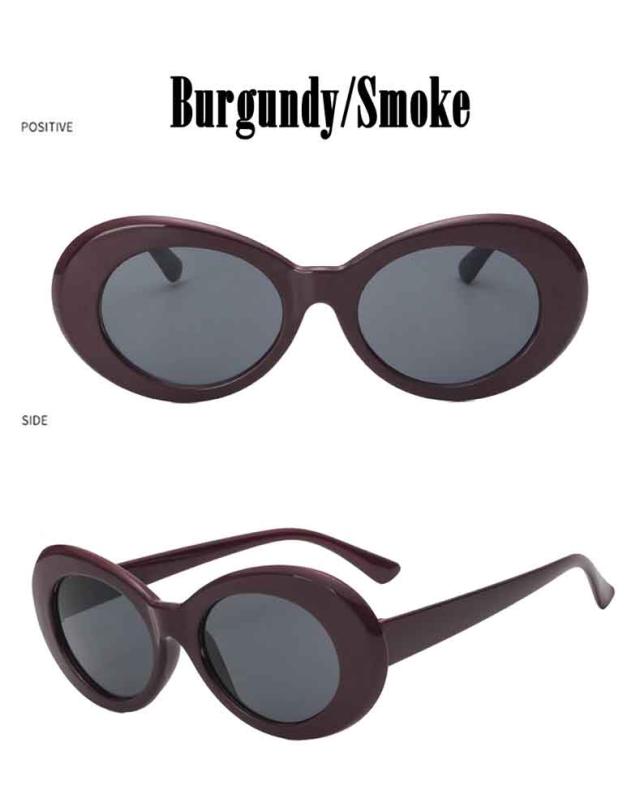 オーバルサングラス10バーガンディー"