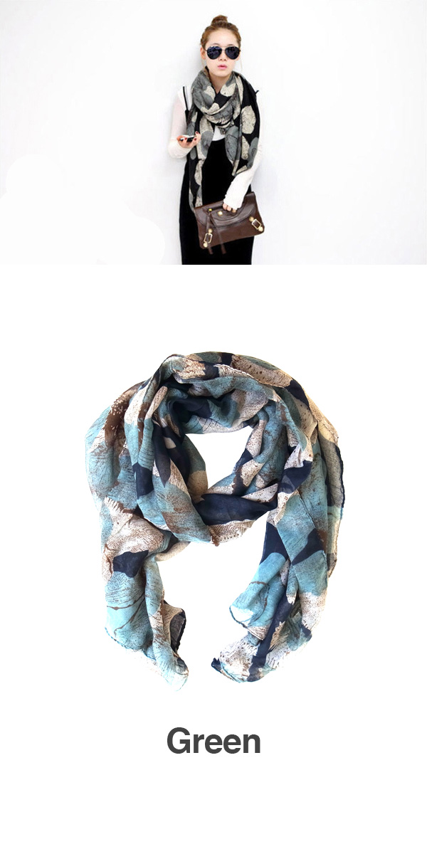 フラワーカモ柄ストール4