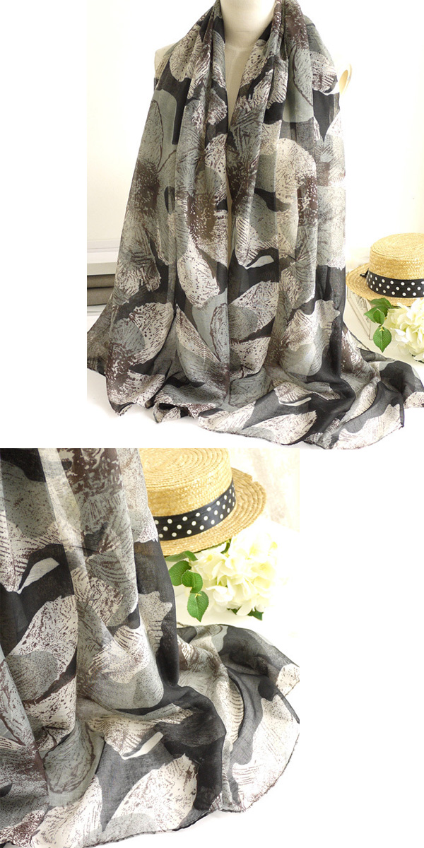 フラワーカモ柄ストール9