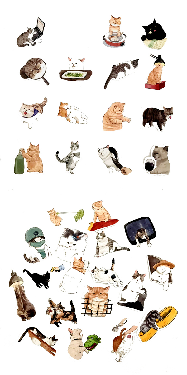  ネコ50ステッカー2