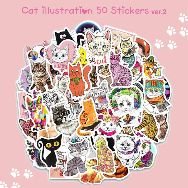 ネコ50ステッカー1