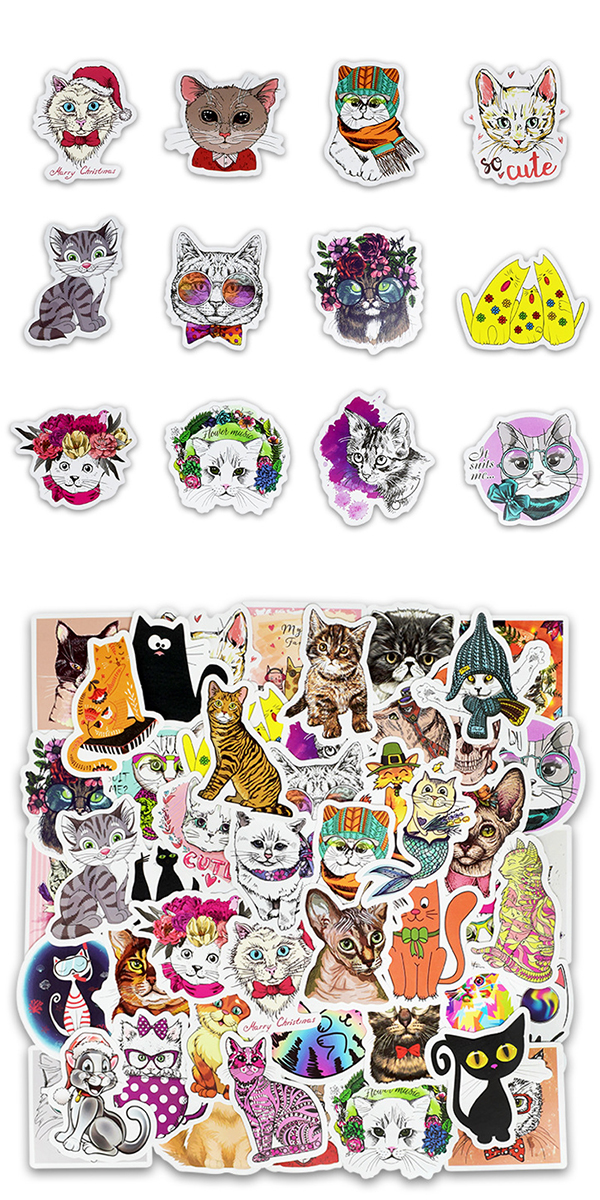  ネコ50ステッカー2