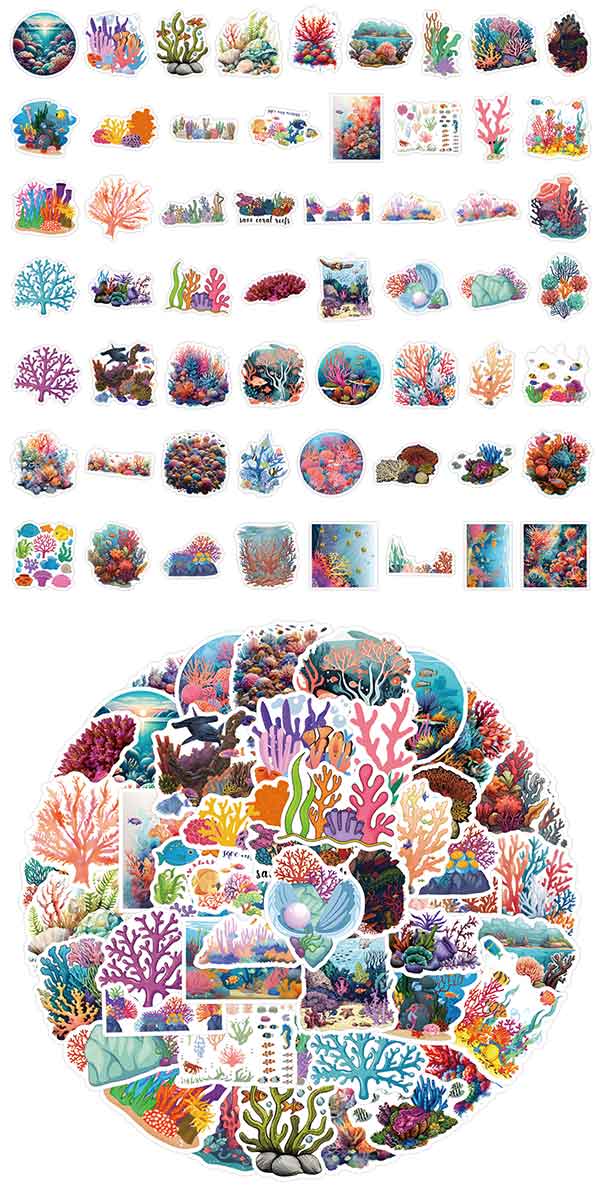  サンゴ礁 ステッカー2