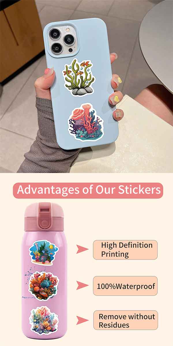  サンゴ礁 ステッカー5