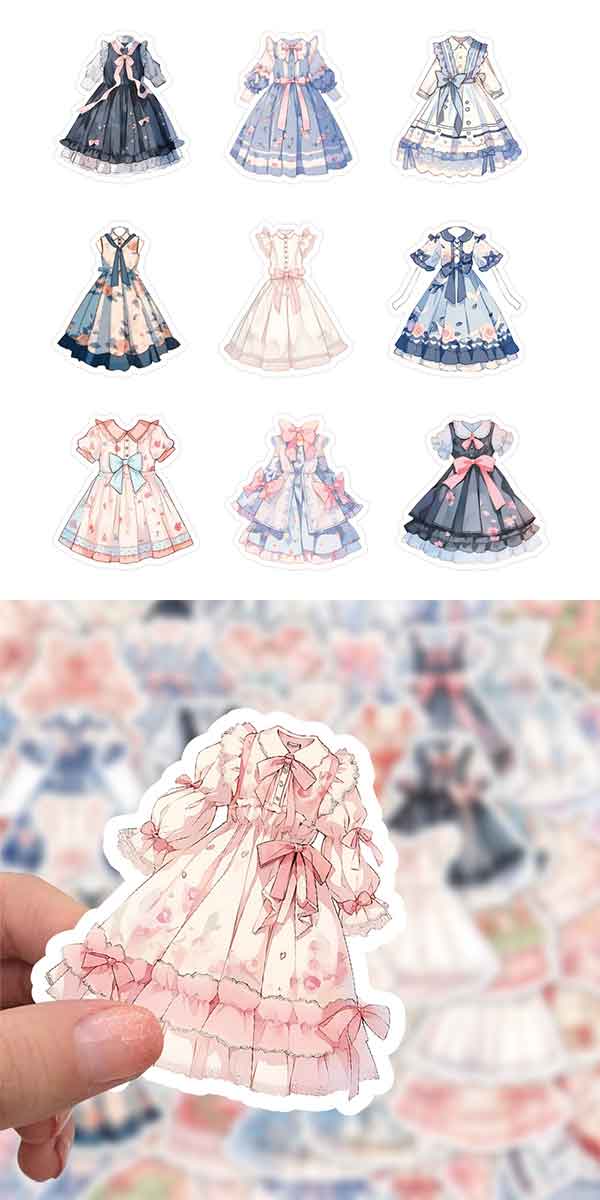  ドレス ステッカー4