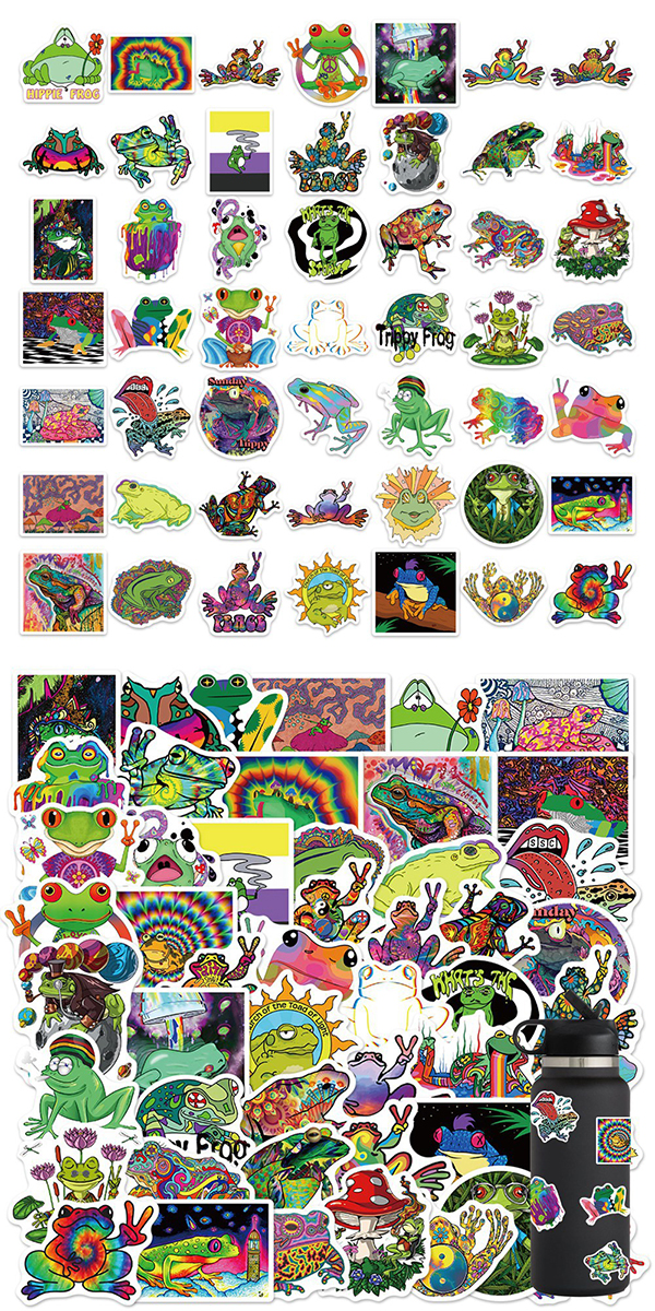  カエル ステッカー2