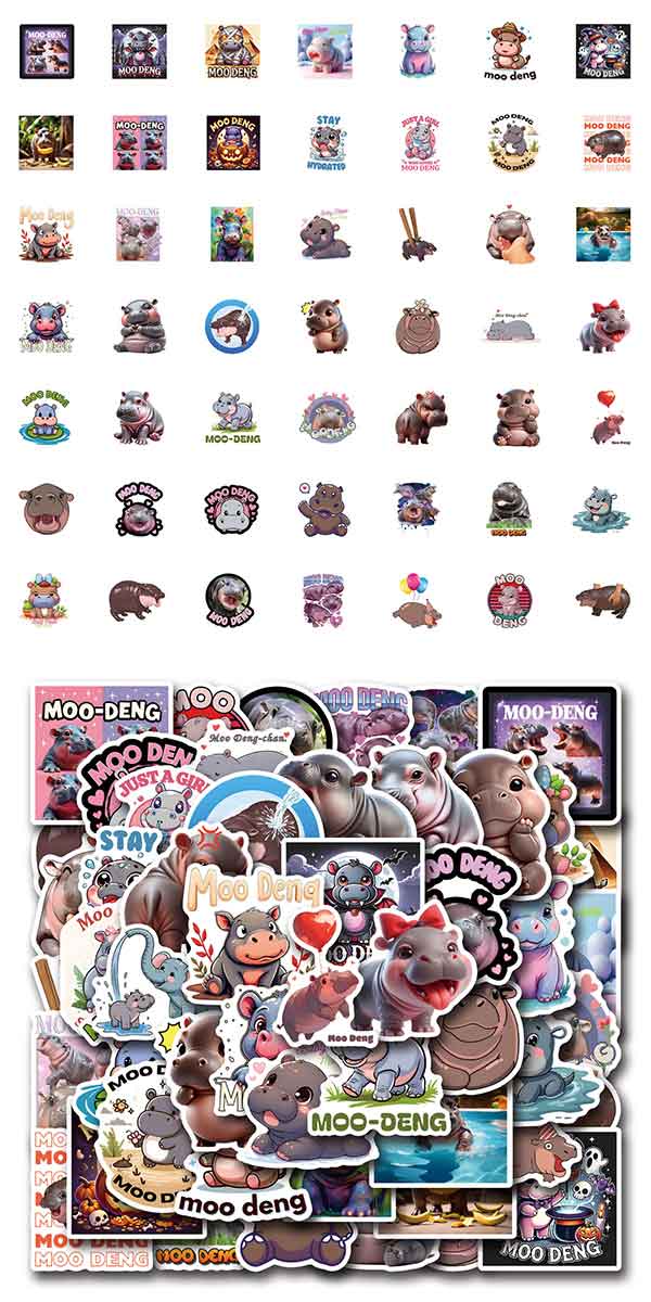 
コビトカバ ステッカー 2