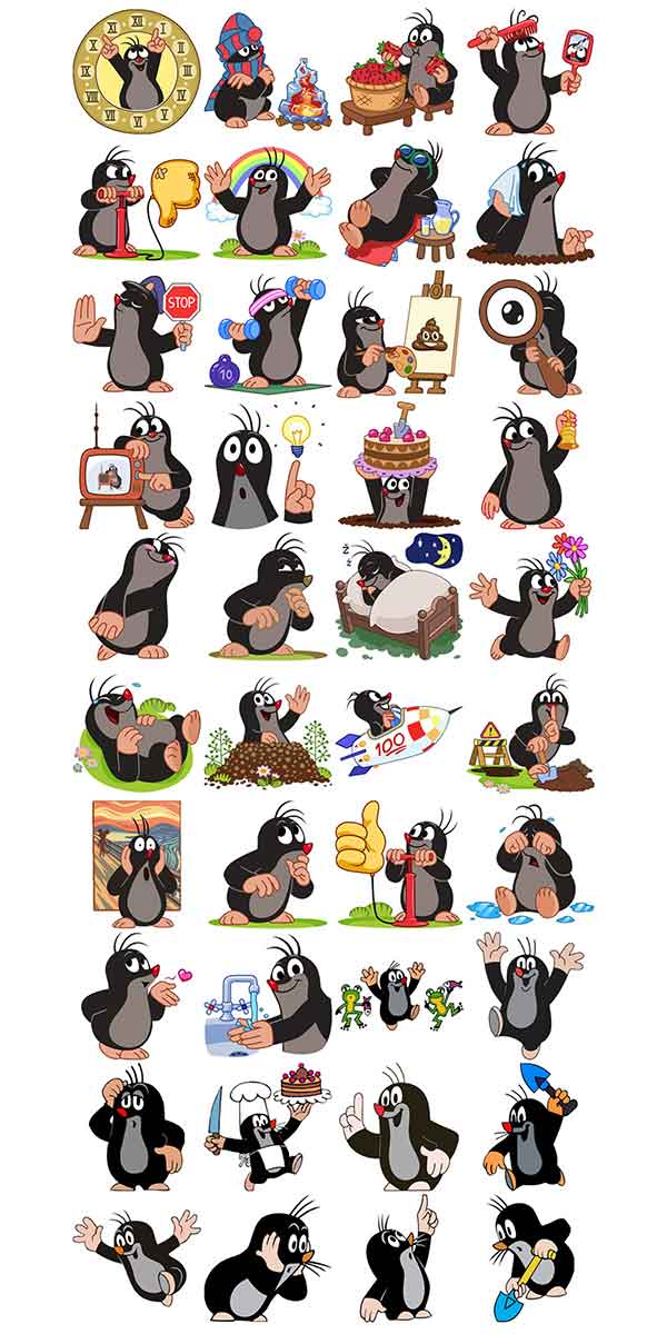 
もぐらのクルテク ステッカー 2