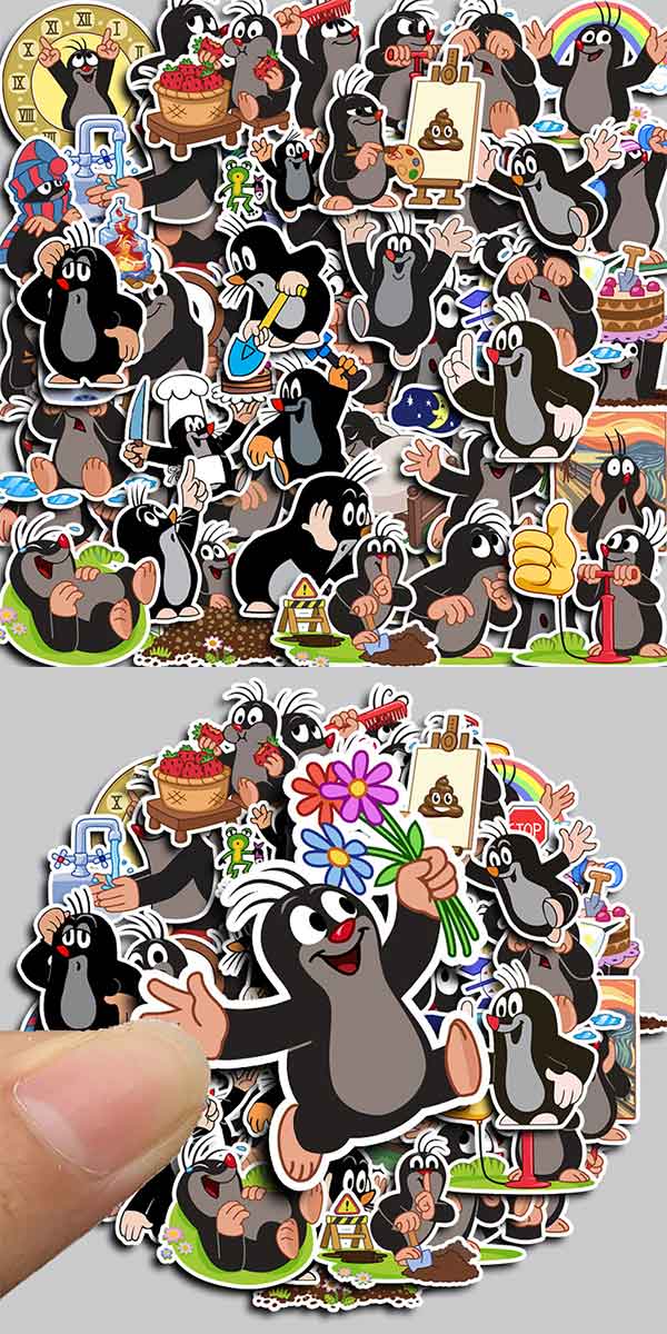 
もぐらのクルテク ステッカー 3