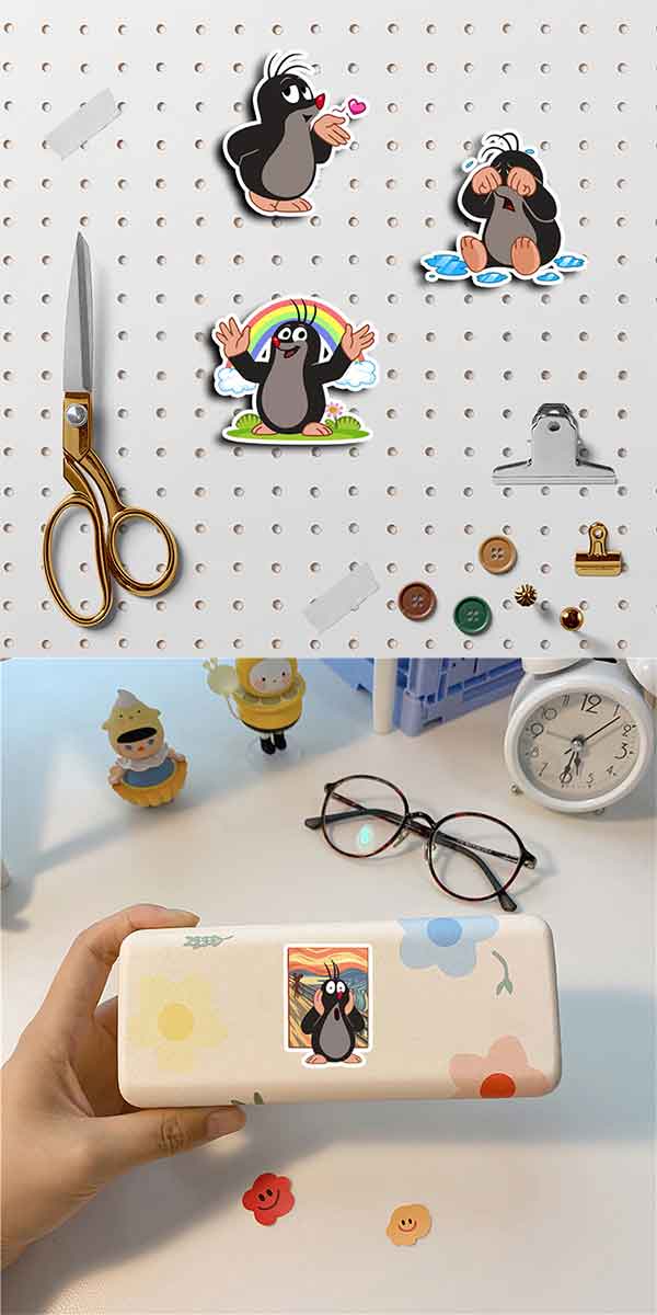 
もぐらのクルテク ステッカー 5