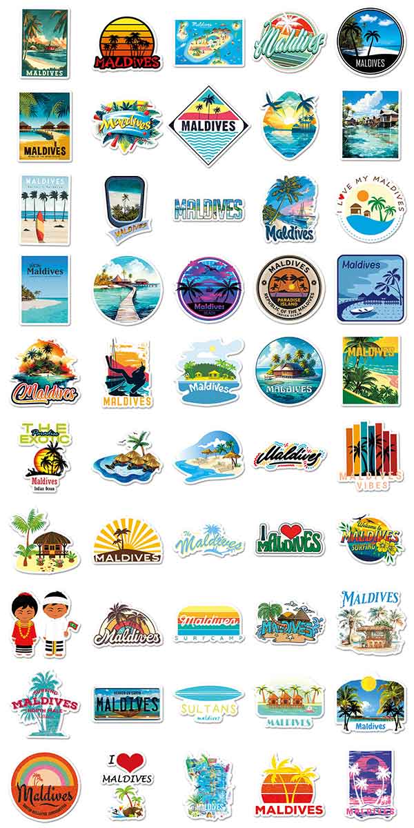モルディブ ステッカー 2