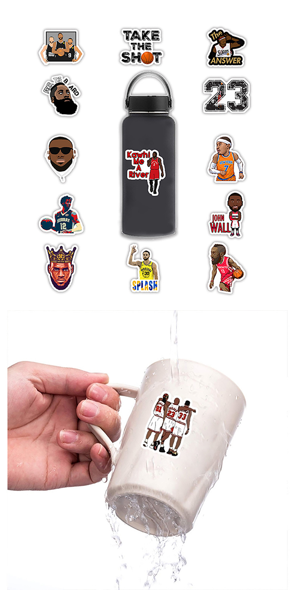 NBA バスケットボール ステッカー 50枚セット PVC 防水 シール バスケ 