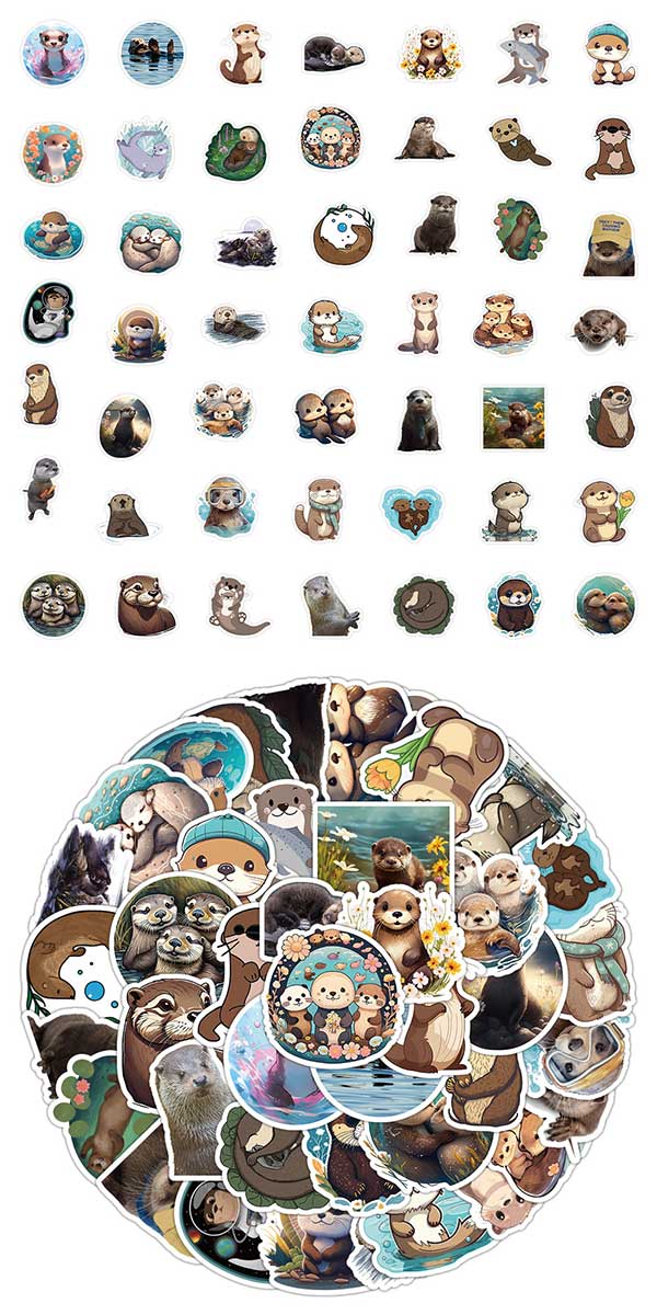 カワウソ ステッカー2