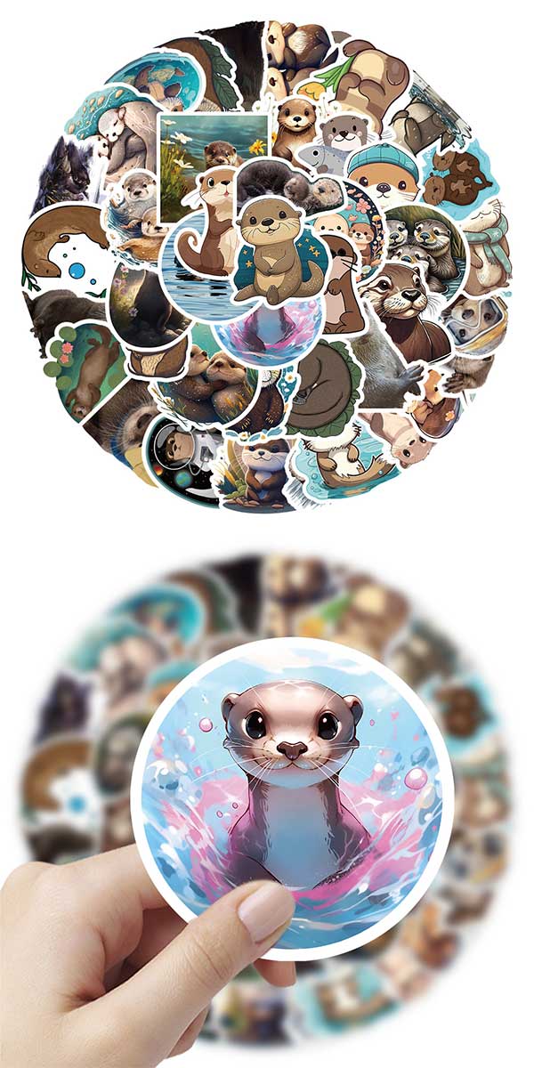 カワウソ ステッカー3