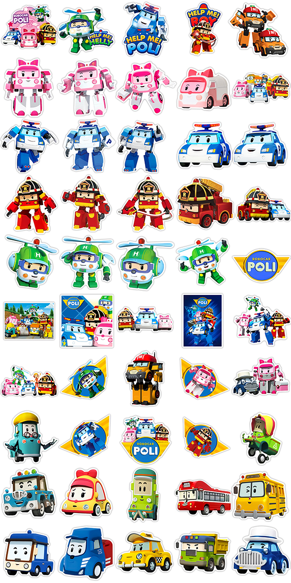 ロボカーポリー ステッカー 2