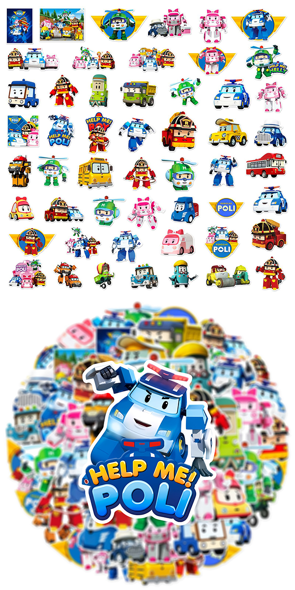 ロボカーポリー ステッカー 4