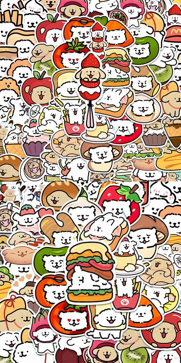  レトリバーとマルチーズ ステッカー4