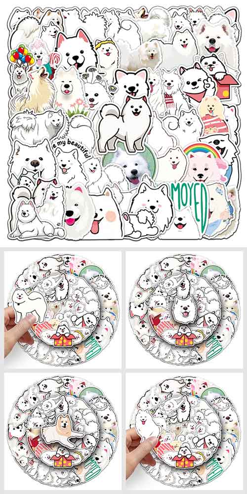 サモエド ステッカー 4